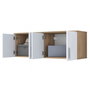 Hanah Home Armario de Pared Nogal y Blanco